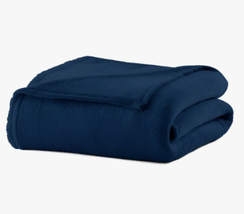 Cobertor Casal Microfibra Camesa Neo Velour Azul-marinho 180x220cm