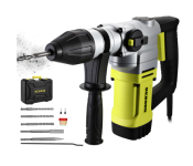 Martelete Perfurador Rompedor 1600w Profissional Motor De Cobre Puro 5j 3900bpm Sds Plus Para Concreto Aço Madeira Com Maleta E Brocas Desoon