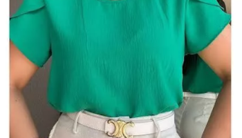 Blusa Megan Manga Princesa Tecido Duna TULIPA