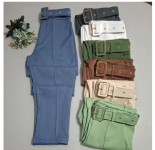 Calça Alfaiataria Social Feminina Tradicional Reta Con Cinto Estiloloso Tendencia