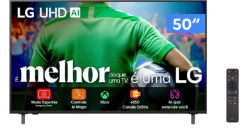 Smart TV 50″ LG 4K Ultra HD 50UA8550PSA webOS 25 AI Processor 4K Gen8 com Alexa 3 HDMI