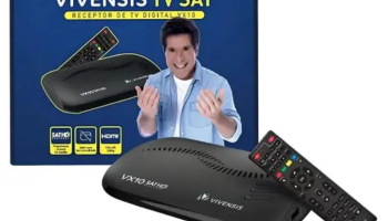 Receptor para TV VX10 Sat HD Digital Regional Banda Ku Vivensis sem mensalidade