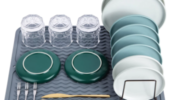 Tapete Escorredor De Silicone Antiderrapante Protetor De Panelas E Pratos De Pia E Cozinha