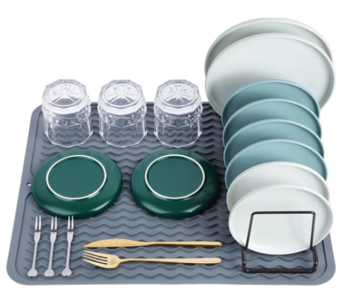 Tapete Escorredor De Silicone Antiderrapante Protetor De Panelas E Pratos De Pia E Cozinha