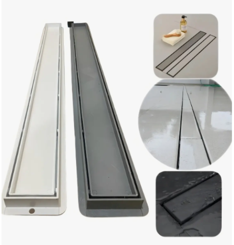 Ralo Banheiro Dami Linear Oculto Seca o Piso 6×70 Invisível Sifonado 70cm Cor Branco