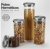 Porta Mantimento De Vidro Herméticos Kit Com 4 Potes Tampa De Inox