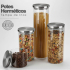 Pote Hermético de Vidro 640ml com Divisória Marmita Vidro Antivazamento Microondas Freezer