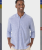 Malwee – Camisa Azul Claro Listrada em Viscolinho