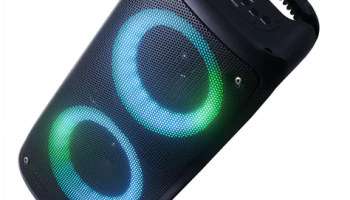 Caixa de Som Bluetooth Grande Amplificada Torre Painel Led RGB Grasep Ultra Potente 2 Alto Falante