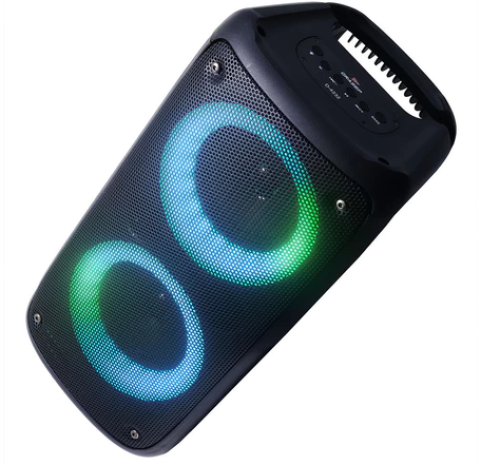 Caixa de Som Bluetooth Grande Amplificada Torre Painel Led RGB Grasep Ultra Potente 2 Alto Falante