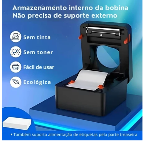 Impressora De Etiqueta Termica Goldensky Sem Ribbon 110mm Usb ecommerce envio