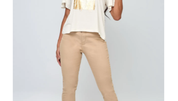 Calça Jeans Feminina Skinny Bege