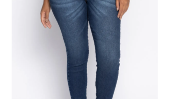 Calça Jeans Skinny Feminina Caedu Escura 2 Botões