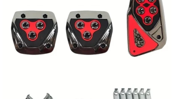 Kit 3 Peças Pedaleiras Esportivas Automotiva Carros Tuning Acessórios Universal