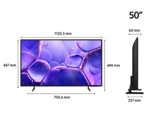 Samsung Smart TV 50″ Crystal UHD 4K U8100F 2025, Xbox Cloud Gaming, Canais Gratuitos, Alexa