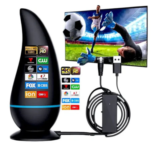 Antena Interna Para Tv Digital Amplificada 1080 Hdtv Cabo 3m – Lelong