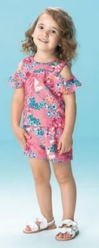 Conjunto Estampa Sublimática Menina Carinhoso