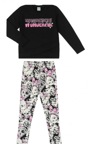 Conjunto blusa e legging bebê menina