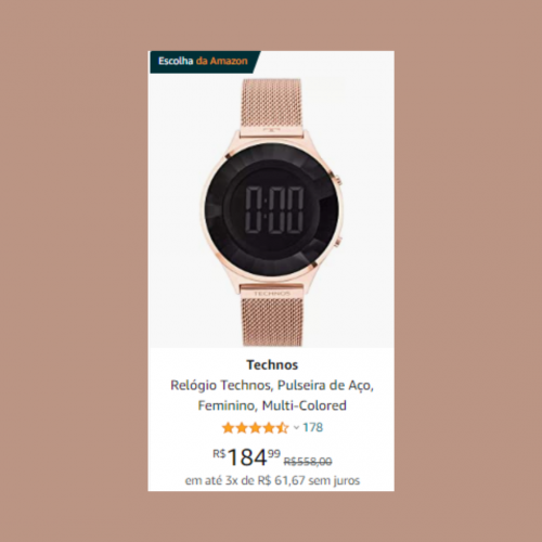 Relógio Technos, Pulseira de Aço, Feminino, Multi-Colored