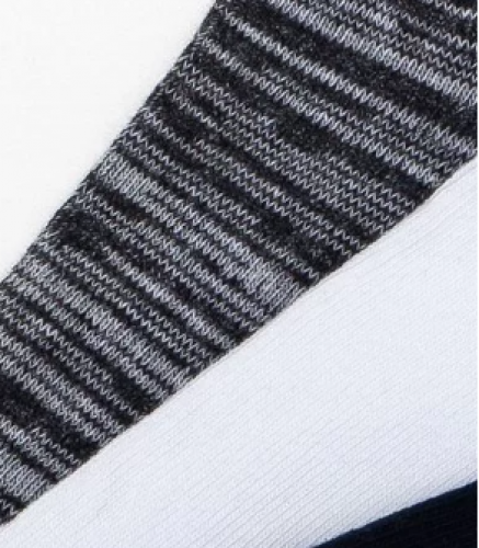 KIT 5 MEIAS CANO CURTO LISA E MESCLA MULTICORES