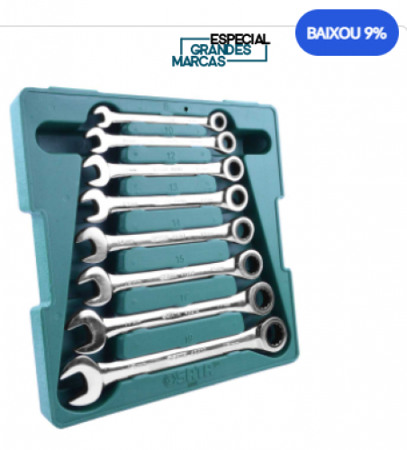 Jogos de Chaves Combinada com Catraca 8 a 19Mm Sata