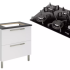 Cozinha Itatiaia Cook c/ Cooktop Vitrum 4 Bocas – 6 Portas 3 Gavetas – Preto
