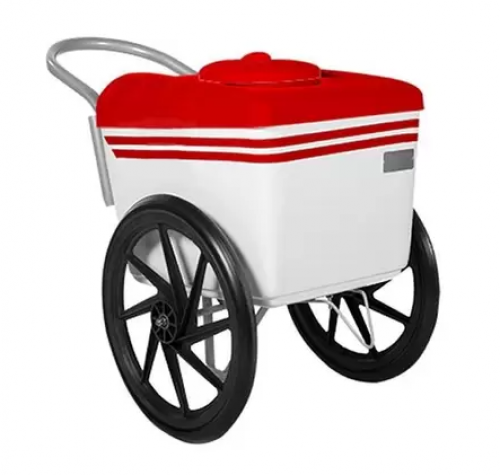 Carrinho de sorvete thermototal – branco e vermelho