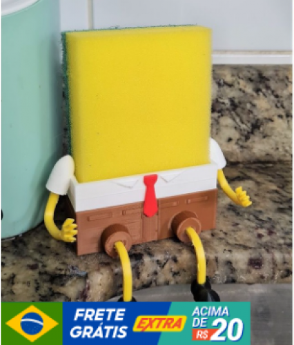 Porta Esponja Decorativo Bob Esponja
