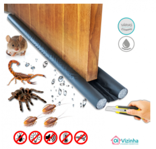 Protetor rolinho veda porta impermeável 80CM sem costura