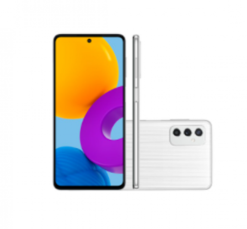 Smartphone Samsung Galaxy M52 Branco 128 GB 6.7″ 6 GB RAM Câm. Tripla 64MP 12MP 5MP Selfie 32 MP
