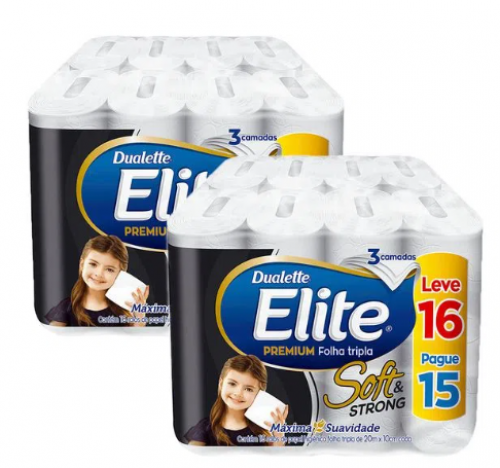 Papel Higiênico Folha Tripla Elite 32 Rolos