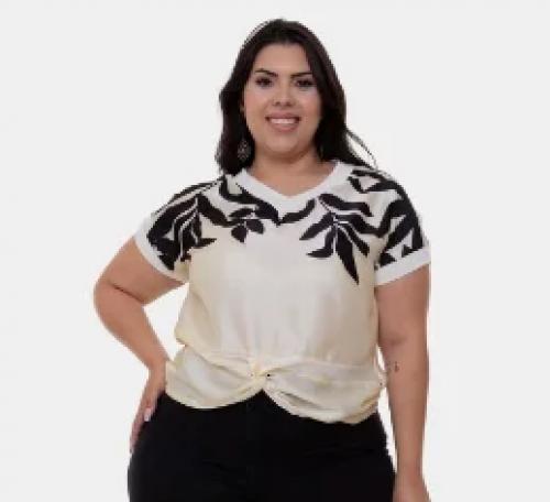 Blusa Plus size de nó Mônica
