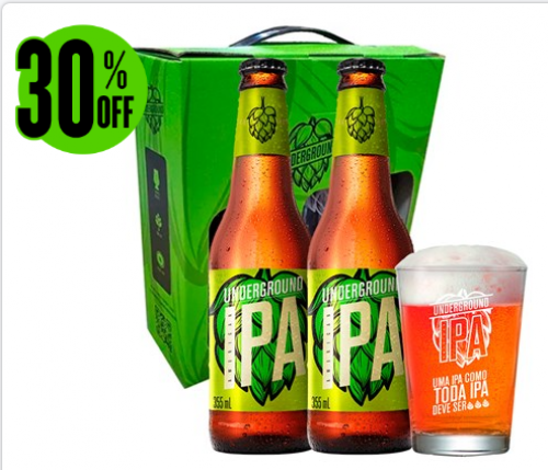 Kit Underground – Cervejas e Copo Com 30% OFF