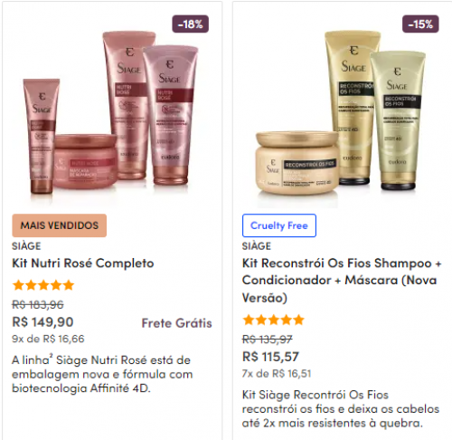 Siàge reconstrói os fio – até 15% OFF