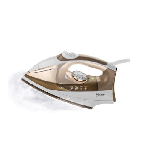 Ferro de Passar a Vapor Base Cerâmica com Spray Oster Ultra Care 6206 Branco/Champagne