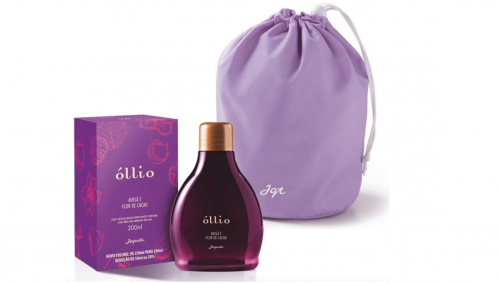 Kit De Óleo Corporal Óllio Avelã E Flor De Cacau + Nécessaire Lavanda Jequiti