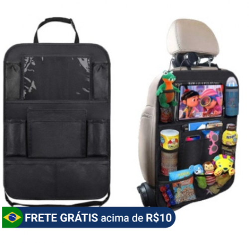 Capa Organizador Porta Objetos Banco Carro Universal Copos Tablet