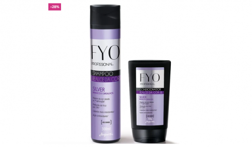 Kit Fyo Profissional Realce Da Cor Silver Brancos e Grisalhos Jequiti