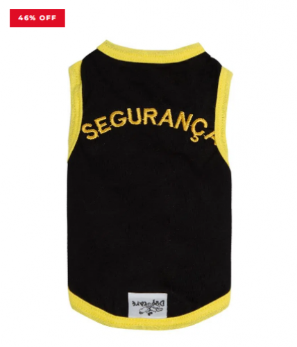 ROUPA PET SEGURANÇA DOG CARE PRETO