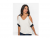 Blusa Ombro Vazado Off White/Preto