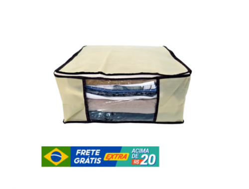 Caixa Multiuso Organizador Guarda Roupa Edredom Cobertor Closet 60x45x30