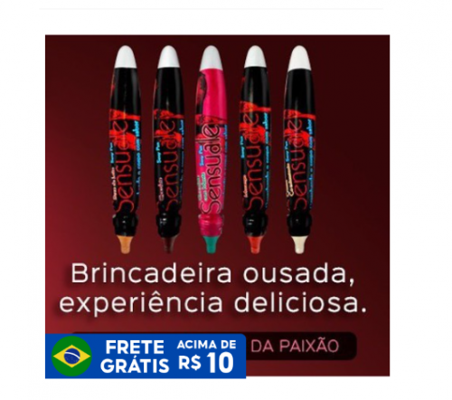 Caneta Comestível 20g Sexy Pen Sensuale Sex Shop