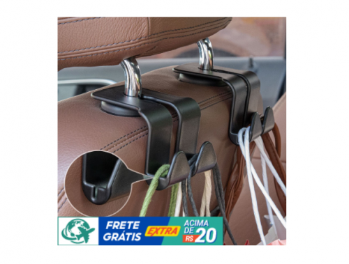 Suporte De Celular Multifuncional Duplo Cabeça Para Banco De Carro / Organizador / Suporte Para Encosto De Cabeça