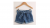 Short infantil clochard jeans com faixa para amarrar azul médio