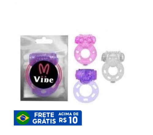 Anel Peniano Estimulador Massageador Com Vibrador – Retardo de Ejaculação e Estimulador de Clitóris – SEX SHOP