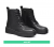 Bota Coturno Feminina Tratorado Cano Médio Cadarço Conforto – Preto