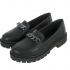 Bota Coturno Feminina Tratorado Cano Médio Cadarço Conforto – Preto
