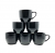 Jogo 6 Xicara Café Chá Porcelana Preta 170ml Premium