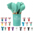 11 Conjunto De Cozinha De silicone Multifuncional circular Com Cabo De Madeira