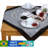 Tabua de vidro gourmet Tabua Vidro decorativa Cozinha 25Cmx35Cm tabua de corte tabua para aperitivo